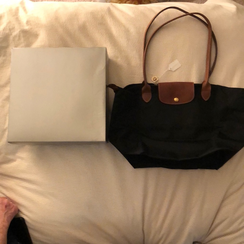 NWT Longchamp Large Le Pliage Tote - Black